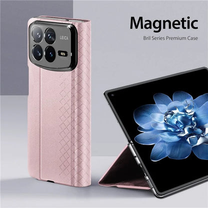 DUX DUCIS Bril Series for Xiaomi Mix Fold 4 5G Case Leather+PC Stand Phone Cover
