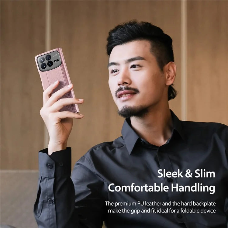 DUX DUCIS Bril Series for Xiaomi Mix Fold 4 5G Case Leather+PC Stand Phone Cover