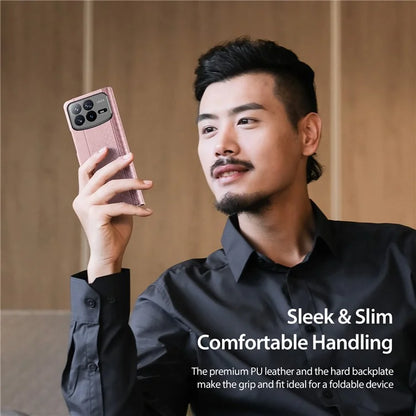 DUX DUCIS Bril Series for Xiaomi Mix Fold 4 5G Case Leather+PC Stand Phone Cover