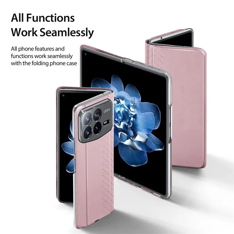 DUX DUCIS Bril Series for Xiaomi Mix Fold 4 5G Case Leather+PC Stand Phone Cover