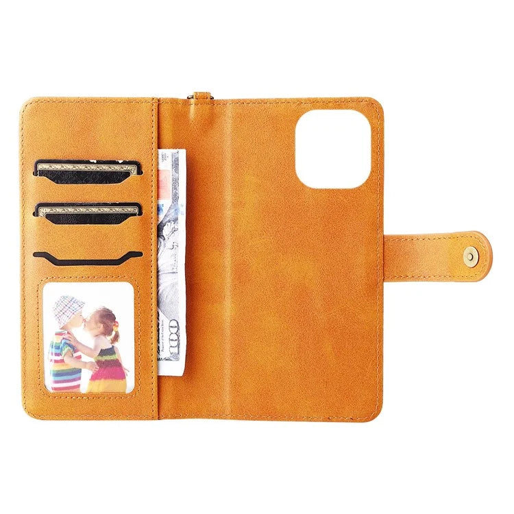 KT Leather Series-4 For iPhone 16 Pro Max Case 2 in 1 Detachable Wallet Leather Phone Cover