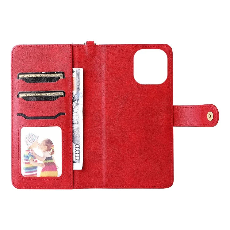 KT Leather Series-4 For iPhone 16 Pro Max Case 2 in 1 Detachable Wallet Leather Phone Cover