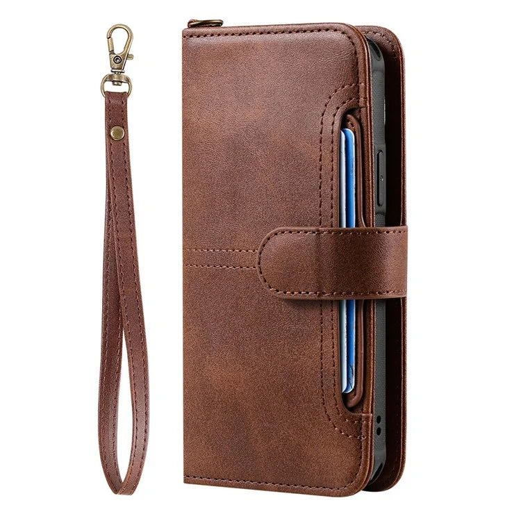 KT Leather Series-4 For iPhone 16 Pro Max Case 2 in 1 Detachable Wallet Leather Phone Cover