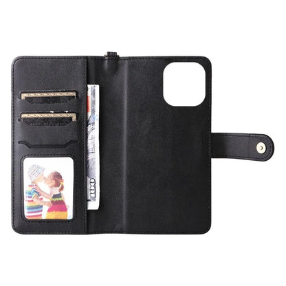 KT Leather Series-4 For iPhone 16 Pro Max Case 2 in 1 Detachable Wallet Leather Phone Cover