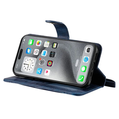 KT Leather Series-4 For iPhone 16 Pro Max Case 2 in 1 Detachable Wallet Leather Phone Cover
