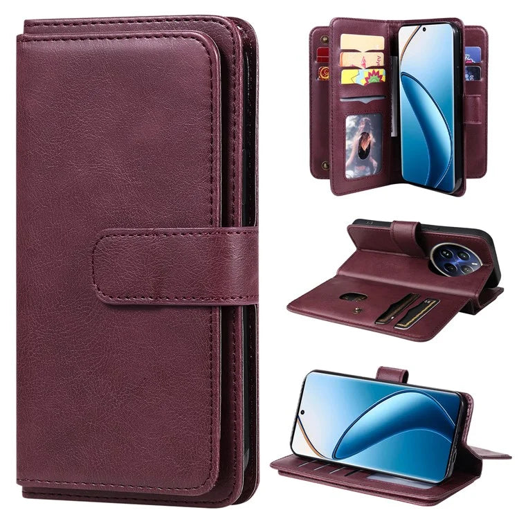 KT Multi-Functional Series-1 For Realme 13 Pro 5G / 13 Pro+ 5G / P1 Pro 5G / 12 Pro 5G / 12 Pro+ 5G Case 10 Card Holder Leather Phone Cover Stand
