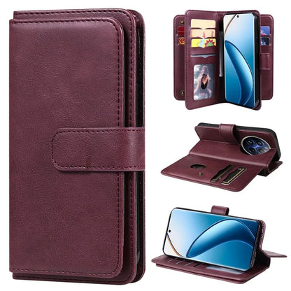 KT Multi-Functional Series-1 For Realme 13 Pro 5G / 13 Pro+ 5G / P1 Pro 5G / 12 Pro 5G / 12 Pro+ 5G Case 10 Card Holder Leather Phone Cover Stand