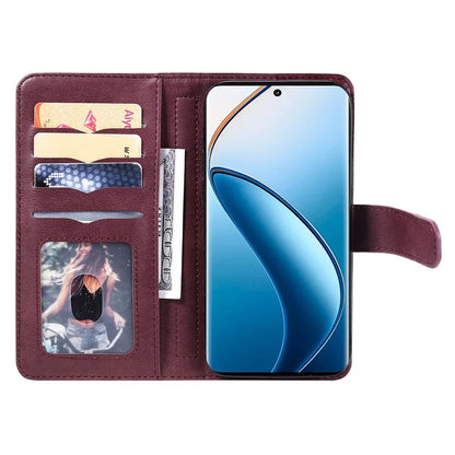 KT Multi-Functional Series-1 For Realme 13 Pro 5G / 13 Pro+ 5G / P1 Pro 5G / 12 Pro 5G / 12 Pro+ 5G Case 10 Card Holder Leather Phone Cover Stand