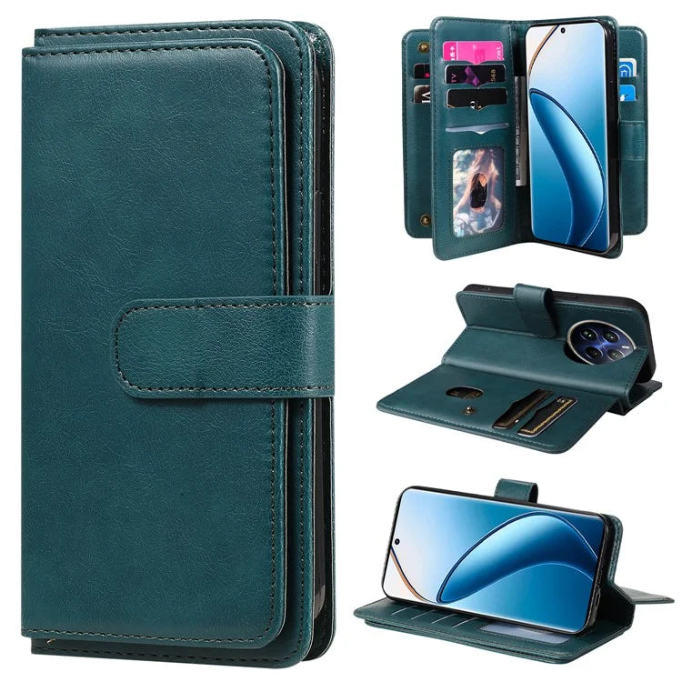 KT Multi-Functional Series-1 For Realme 13 Pro 5G / 13 Pro+ 5G / P1 Pro 5G / 12 Pro 5G / 12 Pro+ 5G Case 10 Card Holder Leather Phone Cover Stand
