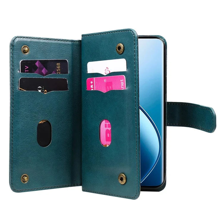 KT Multi-Functional Series-1 For Realme 13 Pro 5G / 13 Pro+ 5G / P1 Pro 5G / 12 Pro 5G / 12 Pro+ 5G Case 10 Card Holder Leather Phone Cover Stand