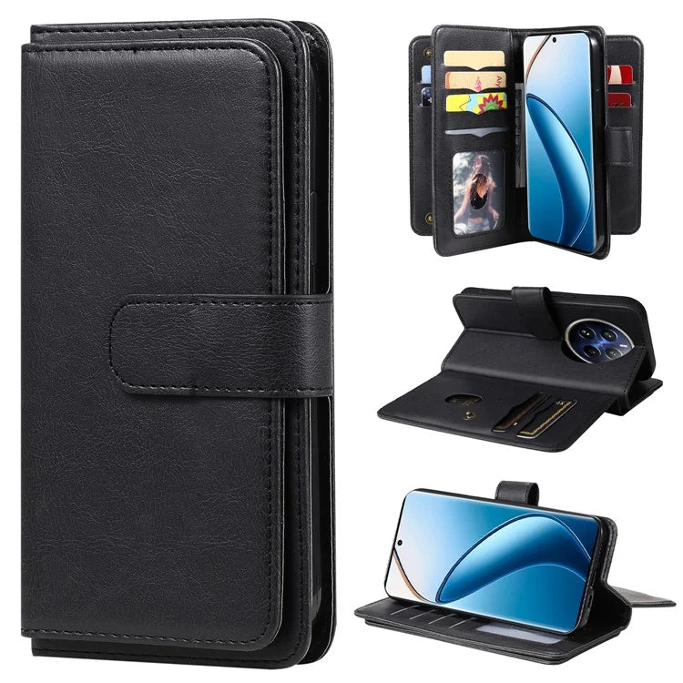 KT Multi-Functional Series-1 For Realme 13 Pro 5G / 13 Pro+ 5G / P1 Pro 5G / 12 Pro 5G / 12 Pro+ 5G Case 10 Card Holder Leather Phone Cover Stand