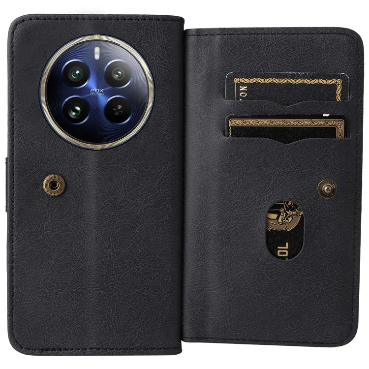 KT Multi-Functional Series-1 For Realme 13 Pro 5G / 13 Pro+ 5G / P1 Pro 5G / 12 Pro 5G / 12 Pro+ 5G Case 10 Card Holder Leather Phone Cover Stand