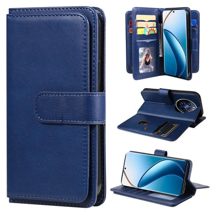 KT Multi-Functional Series-1 For Realme 13 Pro 5G / 13 Pro+ 5G / P1 Pro 5G / 12 Pro 5G / 12 Pro+ 5G Case 10 Card Holder Leather Phone Cover Stand