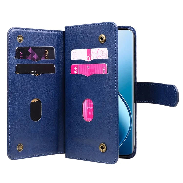 KT Multi-Functional Series-1 For Realme 13 Pro 5G / 13 Pro+ 5G / P1 Pro 5G / 12 Pro 5G / 12 Pro+ 5G Case 10 Card Holder Leather Phone Cover Stand