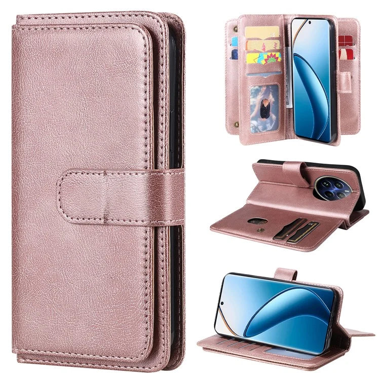 KT Multi-Functional Series-1 For Realme 13 Pro 5G / 13 Pro+ 5G / P1 Pro 5G / 12 Pro 5G / 12 Pro+ 5G Case 10 Card Holder Leather Phone Cover Stand