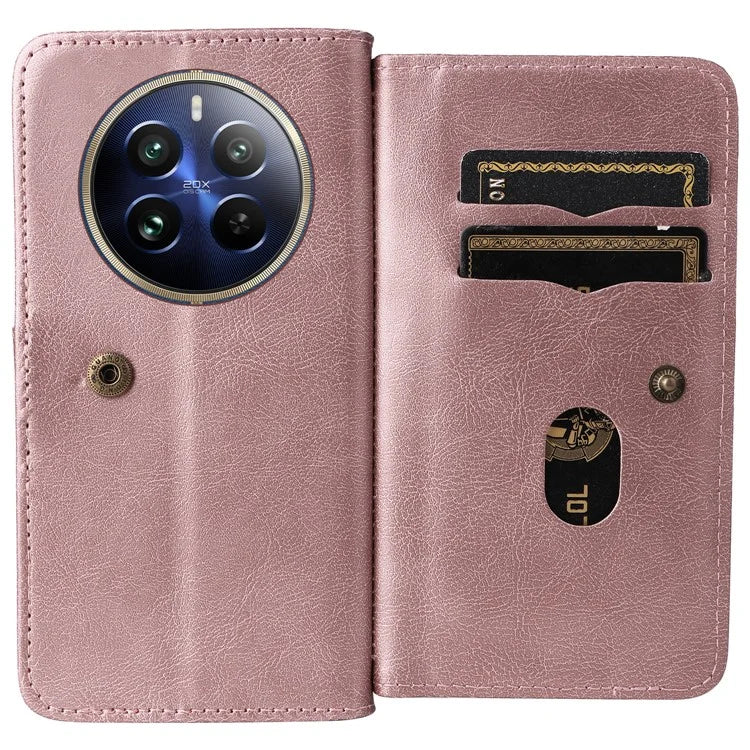 KT Multi-Functional Series-1 For Realme 13 Pro 5G / 13 Pro+ 5G / P1 Pro 5G / 12 Pro 5G / 12 Pro+ 5G Case 10 Card Holder Leather Phone Cover Stand