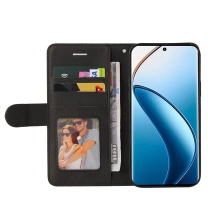 KT Leather Series-1 For Realme 13 Pro 5G / 13 Pro+ 5G / P1 Pro 5G / 12 Pro 5G / 12 Pro+ 5G Leather Case Color Splicing Phone Cover Wallet Stand