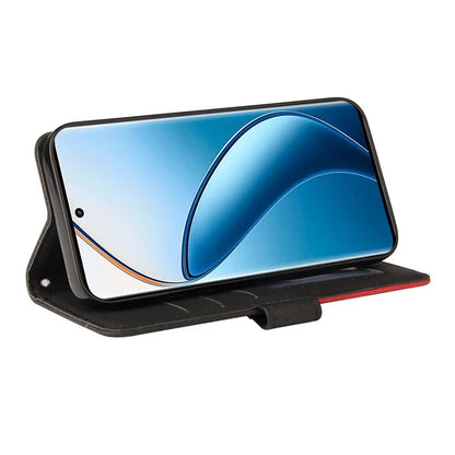 KT Leather Series-1 For Realme 13 Pro 5G / 13 Pro+ 5G / P1 Pro 5G / 12 Pro 5G / 12 Pro+ 5G Leather Case Color Splicing Phone Cover Wallet Stand