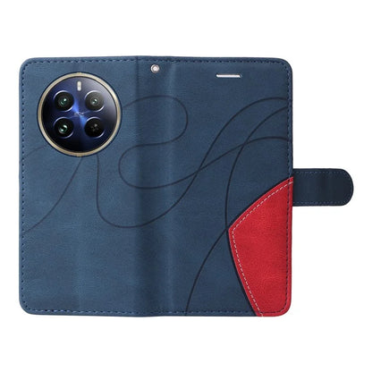 KT Leather Series-1 For Realme 13 Pro 5G / 13 Pro+ 5G / P1 Pro 5G / 12 Pro 5G / 12 Pro+ 5G Leather Case Color Splicing Phone Cover Wallet Stand