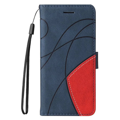 KT Leather Series-1 For Realme 13 Pro 5G / 13 Pro+ 5G / P1 Pro 5G / 12 Pro 5G / 12 Pro+ 5G Leather Case Color Splicing Phone Cover Wallet Stand