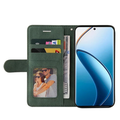KT Leather Series-1 For Realme 13 Pro 5G / 13 Pro+ 5G / P1 Pro 5G / 12 Pro 5G / 12 Pro+ 5G Leather Case Color Splicing Phone Cover Wallet Stand