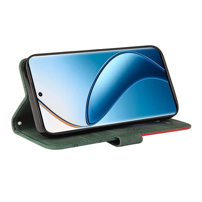 KT Leather Series-1 For Realme 13 Pro 5G / 13 Pro+ 5G / P1 Pro 5G / 12 Pro 5G / 12 Pro+ 5G Leather Case Color Splicing Phone Cover Wallet Stand