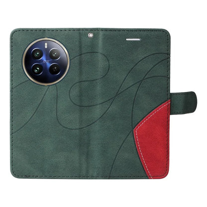 KT Leather Series-1 For Realme 13 Pro 5G / 13 Pro+ 5G / P1 Pro 5G / 12 Pro 5G / 12 Pro+ 5G Leather Case Color Splicing Phone Cover Wallet Stand