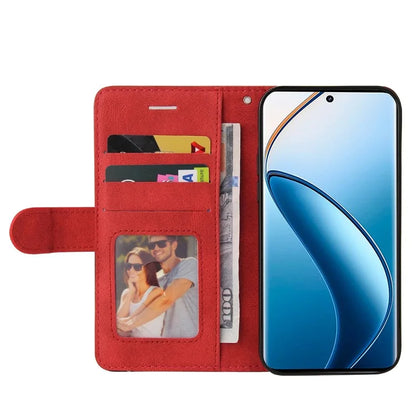 KT Leather Series-1 For Realme 13 Pro 5G / 13 Pro+ 5G / P1 Pro 5G / 12 Pro 5G / 12 Pro+ 5G Leather Case Color Splicing Phone Cover Wallet Stand