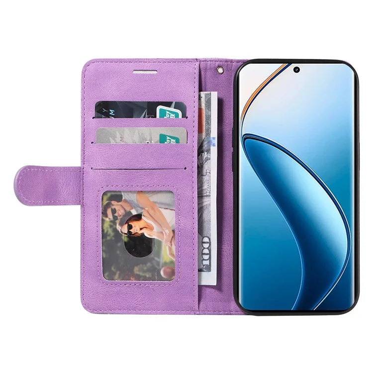 KT Leather Series-1 For Realme 13 Pro 5G / 13 Pro+ 5G / P1 Pro 5G / 12 Pro 5G / 12 Pro+ 5G Leather Case Color Splicing Phone Cover Wallet Stand