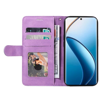 KT Leather Series-1 For Realme 13 Pro 5G / 13 Pro+ 5G / P1 Pro 5G / 12 Pro 5G / 12 Pro+ 5G Leather Case Color Splicing Phone Cover Wallet Stand