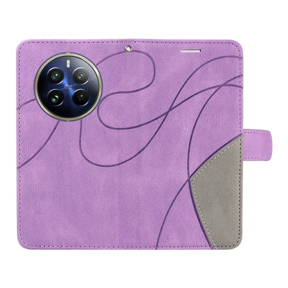 KT Leather Series-1 For Realme 13 Pro 5G / 13 Pro+ 5G / P1 Pro 5G / 12 Pro 5G / 12 Pro+ 5G Leather Case Color Splicing Phone Cover Wallet Stand