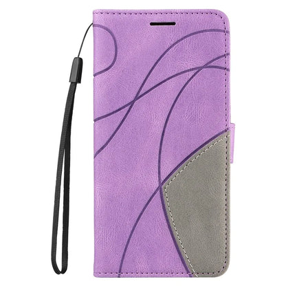 KT Leather Series-1 For Realme 13 Pro 5G / 13 Pro+ 5G / P1 Pro 5G / 12 Pro 5G / 12 Pro+ 5G Leather Case Color Splicing Phone Cover Wallet Stand