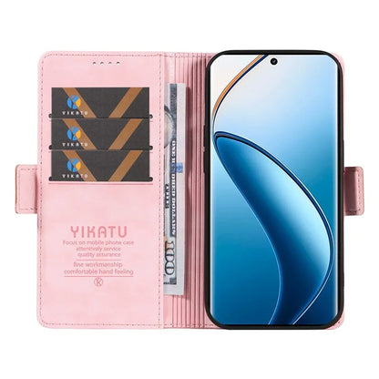 YIKATU YK-007 For Realme 13 Pro 5G / 13 Pro+ 5G / P1 Pro 5G / 12 Pro 5G / 12 Pro+ 5G Case Side Buckle PU Leather Phone Cover Litchi Texture
