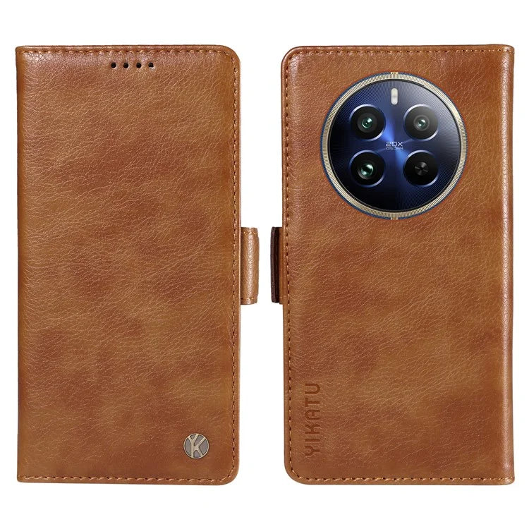 YIKATU YK-007 For Realme 13 Pro 5G / 13 Pro+ 5G / P1 Pro 5G / 12 Pro 5G / 12 Pro+ 5G Case Side Buckle PU Leather Phone Cover Litchi Texture