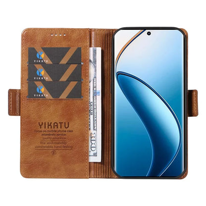 YIKATU YK-007 For Realme 13 Pro 5G / 13 Pro+ 5G / P1 Pro 5G / 12 Pro 5G / 12 Pro+ 5G Case Side Buckle PU Leather Phone Cover Litchi Texture