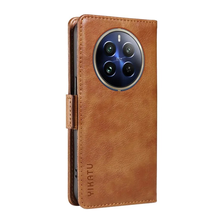 YIKATU YK-007 For Realme 13 Pro 5G / 13 Pro+ 5G / P1 Pro 5G / 12 Pro 5G / 12 Pro+ 5G Case Side Buckle PU Leather Phone Cover Litchi Texture