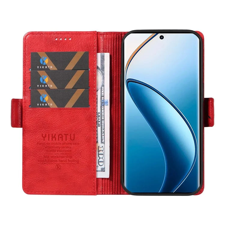 YIKATU YK-007 For Realme 13 Pro 5G / 13 Pro+ 5G / P1 Pro 5G / 12 Pro 5G / 12 Pro+ 5G Case Side Buckle PU Leather Phone Cover Litchi Texture