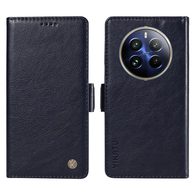 YIKATU YK-007 For Realme 13 Pro 5G / 13 Pro+ 5G / P1 Pro 5G / 12 Pro 5G / 12 Pro+ 5G Case Side Buckle PU Leather Phone Cover Litchi Texture
