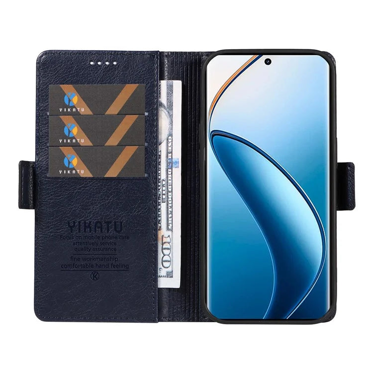 YIKATU YK-007 For Realme 13 Pro 5G / 13 Pro+ 5G / P1 Pro 5G / 12 Pro 5G / 12 Pro+ 5G Case Side Buckle PU Leather Phone Cover Litchi Texture