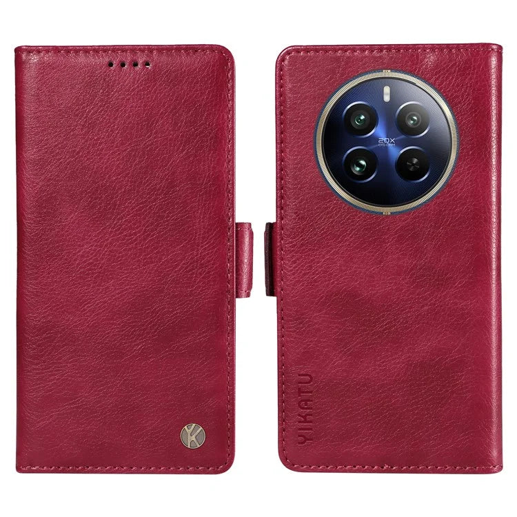 YIKATU YK-007 For Realme 13 Pro 5G / 13 Pro+ 5G / P1 Pro 5G / 12 Pro 5G / 12 Pro+ 5G Case Side Buckle PU Leather Phone Cover Litchi Texture