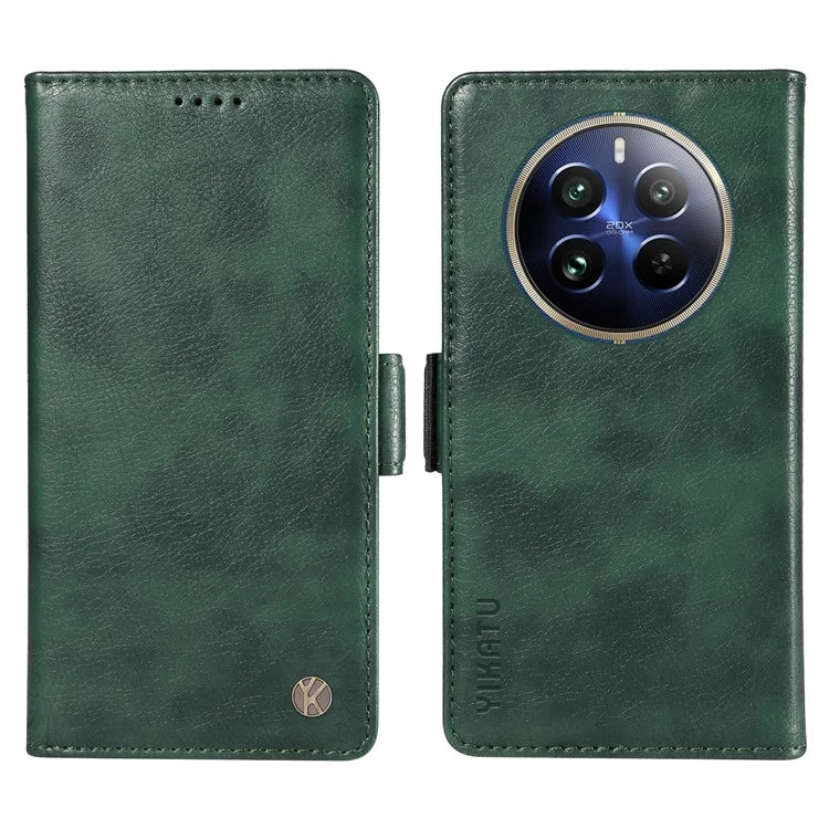 YIKATU YK-007 For Realme 13 Pro 5G / 13 Pro+ 5G / P1 Pro 5G / 12 Pro 5G / 12 Pro+ 5G Case Side Buckle PU Leather Phone Cover Litchi Texture