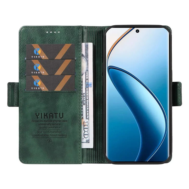 YIKATU YK-007 For Realme 13 Pro 5G / 13 Pro+ 5G / P1 Pro 5G / 12 Pro 5G / 12 Pro+ 5G Case Side Buckle PU Leather Phone Cover Litchi Texture