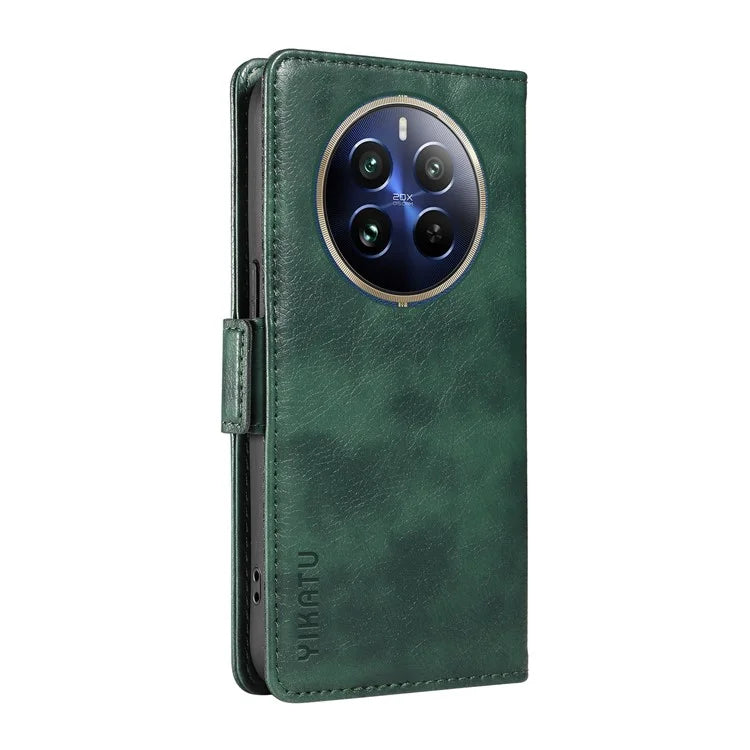YIKATU YK-007 For Realme 13 Pro 5G / 13 Pro+ 5G / P1 Pro 5G / 12 Pro 5G / 12 Pro+ 5G Case Side Buckle PU Leather Phone Cover Litchi Texture