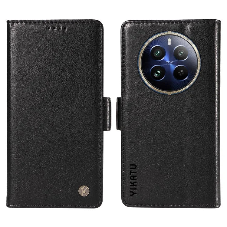 YIKATU YK-007 For Realme 13 Pro 5G / 13 Pro+ 5G / P1 Pro 5G / 12 Pro 5G / 12 Pro+ 5G Case Side Buckle PU Leather Phone Cover Litchi Texture