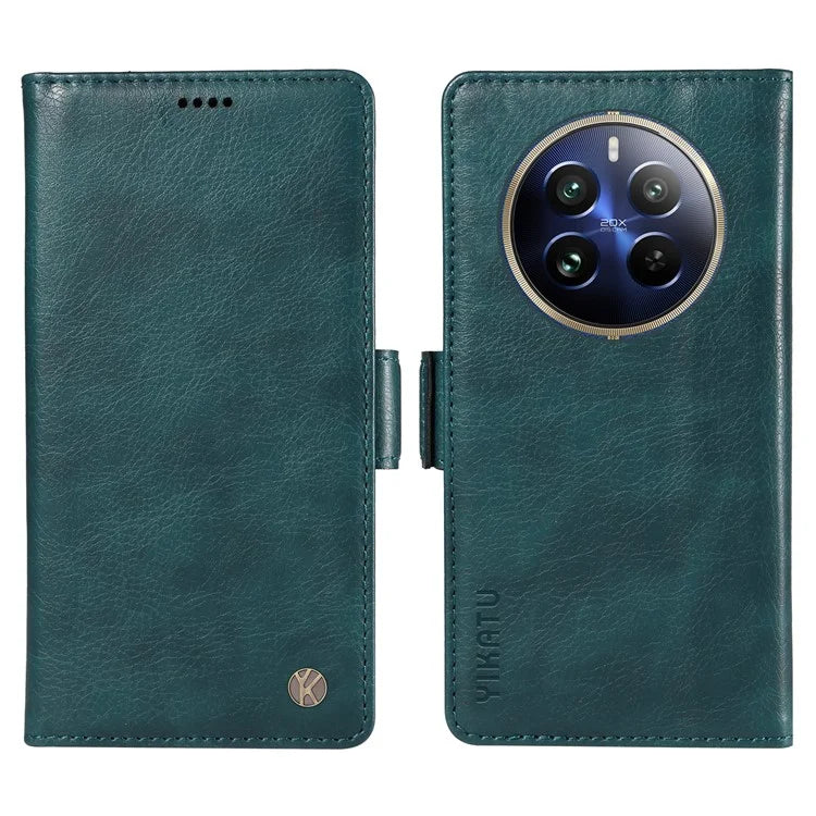YIKATU YK-007 For Realme 13 Pro 5G / 13 Pro+ 5G / P1 Pro 5G / 12 Pro 5G / 12 Pro+ 5G Case Side Buckle PU Leather Phone Cover Litchi Texture