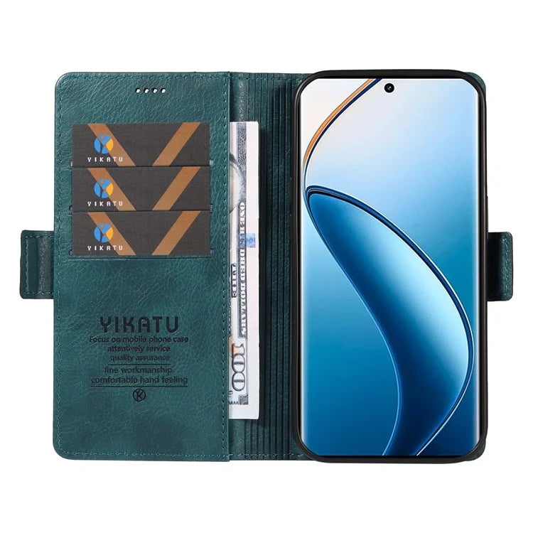 YIKATU YK-007 For Realme 13 Pro 5G / 13 Pro+ 5G / P1 Pro 5G / 12 Pro 5G / 12 Pro+ 5G Case Side Buckle PU Leather Phone Cover Litchi Texture
