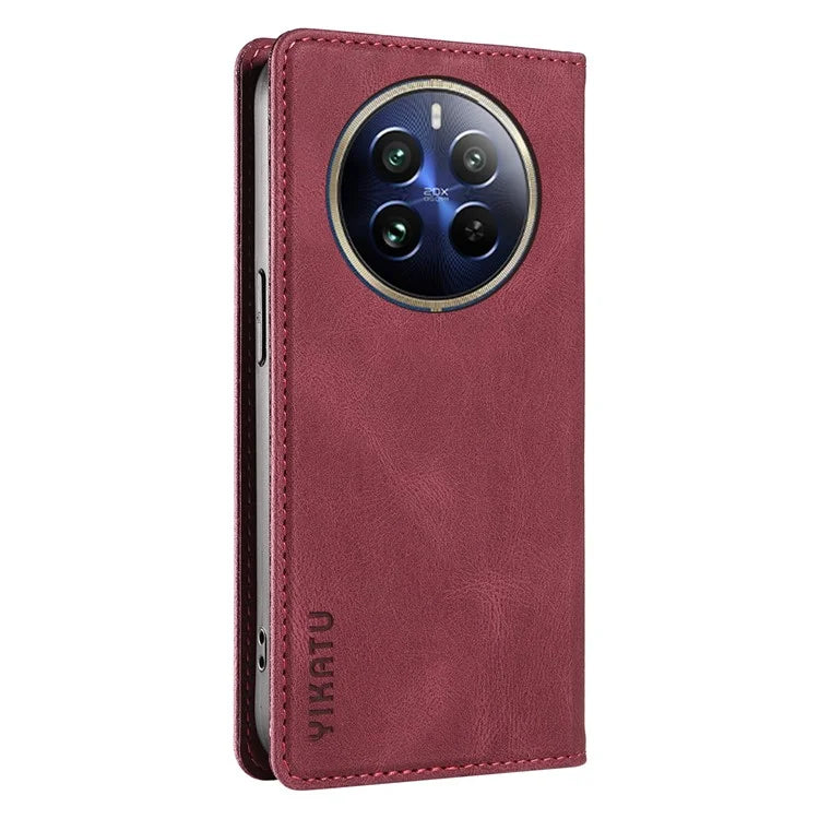YIKATU YK-004 For Realme 13 Pro 5G / 13 Pro+ 5G / P1 Pro 5G / 12 Pro 5G / 12 Pro+ 5G Case Leather Skin-Touch Phone Cover Magnetic Auto-Absorbed