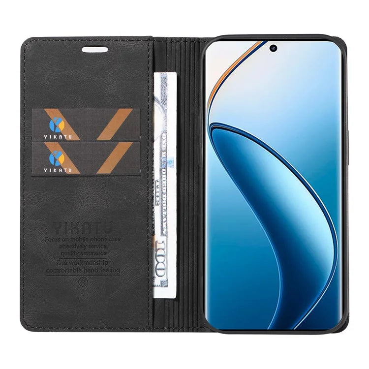 YIKATU YK-004 For Realme 13 Pro 5G / 13 Pro+ 5G / P1 Pro 5G / 12 Pro 5G / 12 Pro+ 5G Case Leather Skin-Touch Phone Cover Magnetic Auto-Absorbed