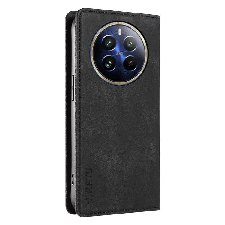 YIKATU YK-004 For Realme 13 Pro 5G / 13 Pro+ 5G / P1 Pro 5G / 12 Pro 5G / 12 Pro+ 5G Case Leather Skin-Touch Phone Cover Magnetic Auto-Absorbed