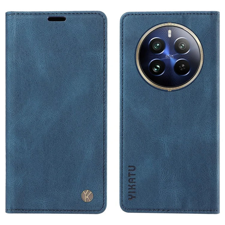 YIKATU YK-004 For Realme 13 Pro 5G / 13 Pro+ 5G / P1 Pro 5G / 12 Pro 5G / 12 Pro+ 5G Case Leather Skin-Touch Phone Cover Magnetic Auto-Absorbed